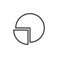Data Pie Chart Icon Perfect for Analytics and Visualization Royalty Free Stock Photo