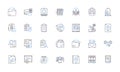 Data pipeline line icons collection. Integration, Extraction, Transformation, Loading, ETL, Automation, Efficiency Royalty Free Stock Photo