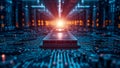 Data Platform with Central Processing Light Royalty Free Stock Photo