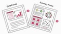 Data Points and Summary Report, Information Analysis, vector design Generative AI Royalty Free Stock Photo