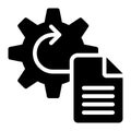 Data Preprocessing, ETL, Data Transformation Glyph Solid Icon