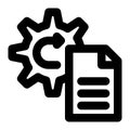Data Preprocessing, ETL Outline Icon