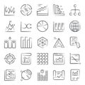 Data Presentation Doodle Icons Pack Royalty Free Stock Photo