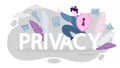 Data privacy concept. Idea of safety and protection while using