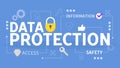 Data privacy concept. Idea of safety and protection while using