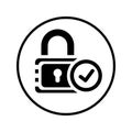 Data privacy icon, secure file