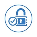 Data privacy icon, secure file