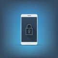 Data privacy and mobile phone security concept