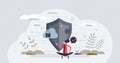 Data privacy and protection for safe private file storage tiny person concept