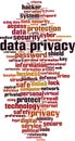 Data privacy word cloud Royalty Free Stock Photo