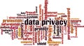 Data privacy word cloud Royalty Free Stock Photo