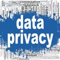 Data privacy word cloud Royalty Free Stock Photo