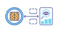 Data Processing and Advanced Analytics Icon, vector design Generative AI Royalty Free Stock Photo