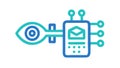 Data Processing Eye Server Icon, vector design Generative AI Royalty Free Stock Photo