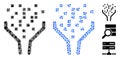 Data Processing Funnel Mosaic Icon of Round Dots Royalty Free Stock Photo