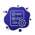 data processing line icon for apps or web Royalty Free Stock Photo