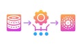 Data Processing Pipeline, Information Management System, vector design Generative AI Royalty Free Stock Photo