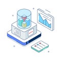 Premium isometric illustration of data processing, ready to use vector Royalty Free Stock Photo