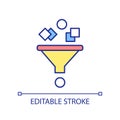 Data processing RGB color icon Royalty Free Stock Photo