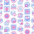 Data processing seamless pattern Royalty Free Stock Photo