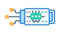 Data Processing Unit Icon for Digital Computing, vector design Generative AI Royalty Free Stock Photo