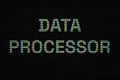 Data processor text title pixel background on a technical theme