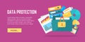 Data Protection Banner Royalty Free Stock Photo