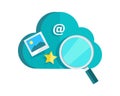 Data Protection Cloud Storage. Information Search Royalty Free Stock Photo