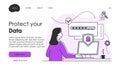 Data protection for coding, application, expose. Royalty Free Stock Photo