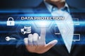 Data protection Cyber Security Privacy Business Internet Technology Concept Royalty Free Stock Photo