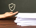Data Protection and Document Security Concept Royalty Free Stock Photo