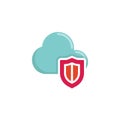 Data protection flat icon Royalty Free Stock Photo