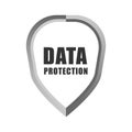 Data protection icon. Cyber security symbol. Info guard Vector. Privacy shield sign. Royalty Free Stock Photo