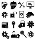 Data protection icons set Royalty Free Stock Photo