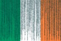 Data protection Ireland flag. Irish flag with binary code.