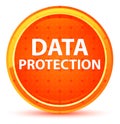Data Protection Natural Orange Round Button Royalty Free Stock Photo