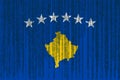 Data protection Kosovo flag. Kosovo flag with binary code. Royalty Free Stock Photo