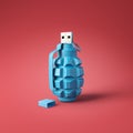 Data protection minimal concept. Safe information storage idea vibrant colors image