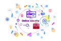 Data Protection Online Secutiry Concept Protection Banner Royalty Free Stock Photo