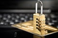 Data protection padlock laptop