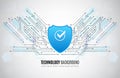 Cyber security internet and networking concept. Abstract circuit board Royalty Free Stock Photo