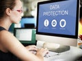Data Protection Privacy Networking Concept Royalty Free Stock Photo