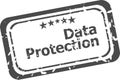Data protection rubber stamp over a white background Royalty Free Stock Photo