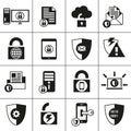 Data Protection Security Icons Royalty Free Stock Photo