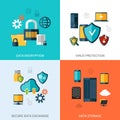 Data Protection Set Royalty Free Stock Photo