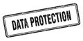 data protection stamp. square grunge sign on white background Royalty Free Stock Photo