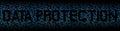 Data protection text on hex code illustration Royalty Free Stock Photo
