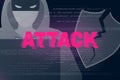 Hacker attack theme background