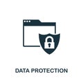 Data Protection vector icon symbol. Creative sign from gdpr icons collection. Filled flat Data Protection icon for computer and