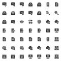 Data protection vector icons set Royalty Free Stock Photo